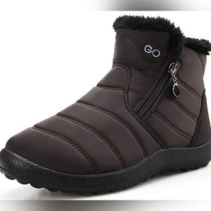 Harence fur lined slip on snow boots